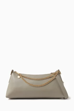 Buy ZAC Zac Posen Grey Medium Posen Zip Top Shoulder Bag in Soft Leather Online for Women Ounass Oman