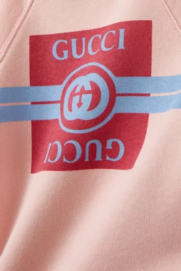 Gucci logo sweatshirt with dragon pink new arrivals