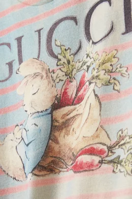 Buy Gucci Multicolour x Peter Rabbit Printed T-shirt in Cotton For