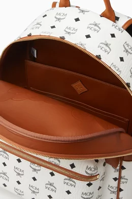 Buy MCM Color Medium Stark Backpack in Visetos Canvas Online for UNISEX Ounass Oman