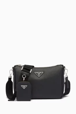 Buy Prada Black Shoulder Bag in Saffiano Leather For Men Online Ounass Oman