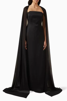 cut out cape dress Empowering Cut Out Cape Maxi Dress  kalisa