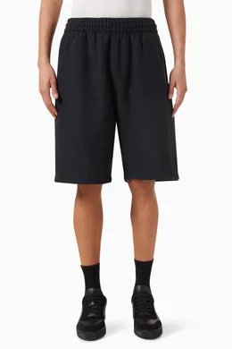 Buy Burberry Black Logo Shorts in Cotton Jersey Online for Men Ounass Oman