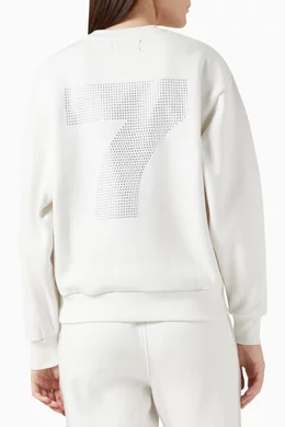 Buy DAYS ACTIVE Neutral Crystal-embellished Sweatshirt in Cotton