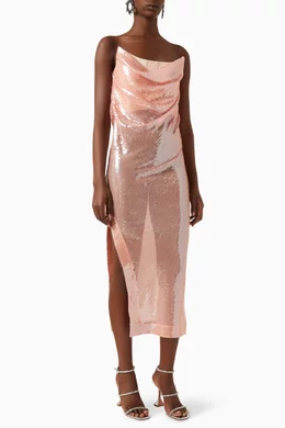 alex perry pink sequin dress Alex Perry Jade Sequin-embellished Structured Mini Dress