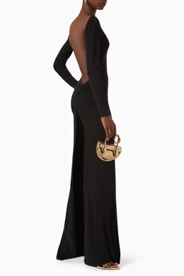 Buy Alex Perry Black Long-sleeve Open Back Gown in Viscose Jersey For Women  Online | Ounass Oman