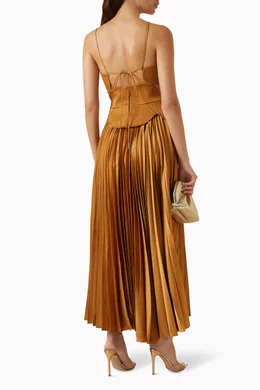 atholton midi dress Acler Atholton Midi Dress In Brown
