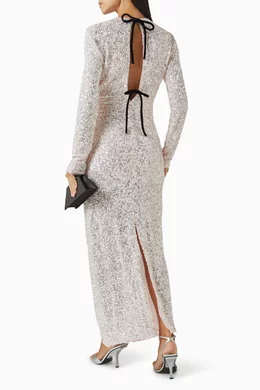open lace back dress GANNI SEQUIN WRAP DRESS  Wellington Hunters and Collectors