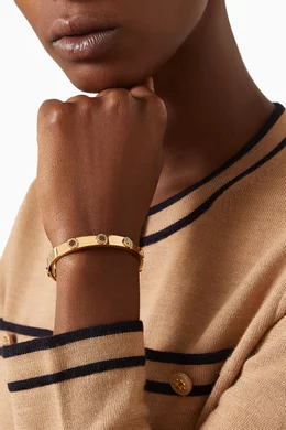 Logo stud hinge bracelet shop