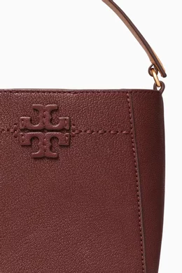 Buy Tory Burch Red Small McGraw Bucket Bag in Pebbled Leather For Women Online Ounass Oman