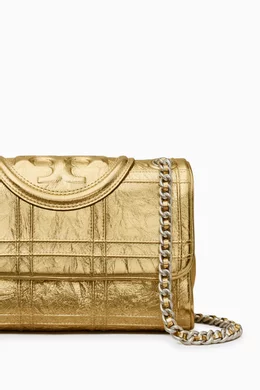 Fleming metallic small convertible shoulder bag discount