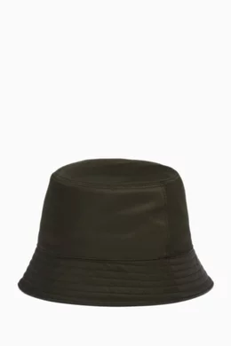 Buy Prada Green Triangle Logo Bucket Hat in Re-Nylon For Men