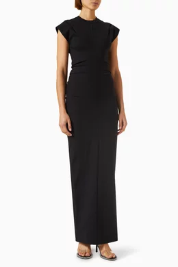 Buy Alexander Wang Black Crewneck Maxi Dress in Ribbed-jersey For Women  Online | Ounass Oman
