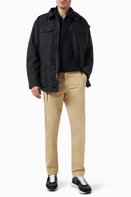 Buy Polo Ralph Lauren Black British Combat Field Jacket in Cotton