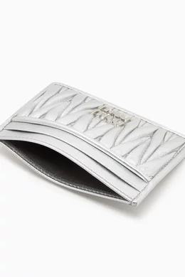 Miu miu matelasse card holder best sale
