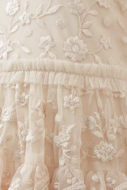 chinese dress ladies Midsummer Lace Gown  Cream