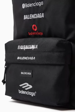 Buy Balenciaga Color Explorer Logo embroidered Backpack in Nylon For Men Online Ounass Oman