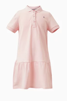 Buy Tommy Hilfiger Pink Essential Polo Dress in Stretch-cotton For Girls  Online | Ounass Oman