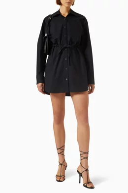 Buy Alexander Wang.t Black Layered Shirt Dress in Cotton For Women Online |  Ounass Oman