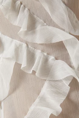 Buy Elliatt White Debra Ruffle Dress in Chiffon For Women Online | Ounass  Oman