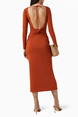 significant other posie midi dress Buy Significant Other Orange Posie Midi Dress For Women Online