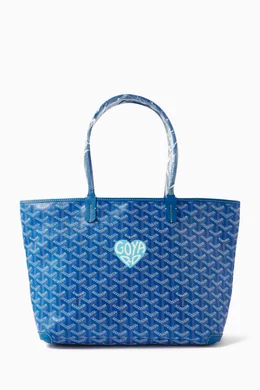 Buy Goyard Pre Loved Blue Unused Limited Edition Artois PM Tote Bag in Goyardine Fabric For UNISEX Online Ounass Oman