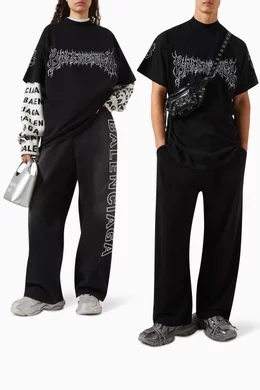 Buy Balenciaga Black Unisex Darkwave Oversized T-shirt in Vintage