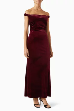 ritz knit dress Buy Reformation Burgundy in Velvet For Women Online Flattering silhouette