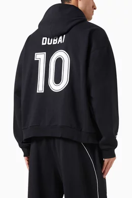 (確実正規品)Balenciaga soccer zip up hoodie Balenciaga 2024 Soccer Oversized Logo-detailed Cotton-jersey Zip