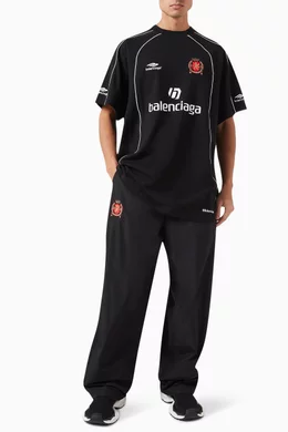 Buy Balenciaga Black Paris SoccerOversized T-shirt in Vintage