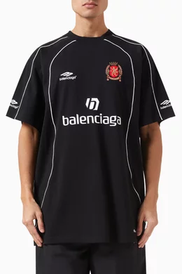 balenciaga paris soccer shirt サイズ1 Buy Balenciaga Pink Paris Soccer Oversized T-shirt in