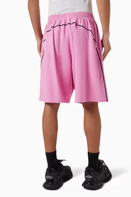 Buy Balenciaga Pink Football Crest Baggy Shorts For Men