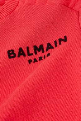 Buy Balmain Red Sweatshirt in Cotton Jersey For Boys Online Ounass Oman