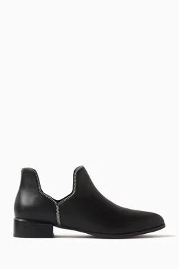 Buy Senso Black Bailey Ankle Boots in Leather Online for Women Ounass Oman
