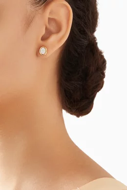 Buy Damas White Illusion Oval Diamond Earrings in 18kt Gold For Women Online Ounass Oman
