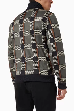 Buy Fred Perry Multicolour Glitch Tartan Track Jacket in