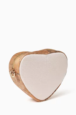 Buy Alviero Martini Pink Logo Heart Bag in Cotton For Girls Online Ounass Oman