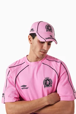 Buy Balenciaga Pink Paris Soccer Cap in Cotton Drill For Men