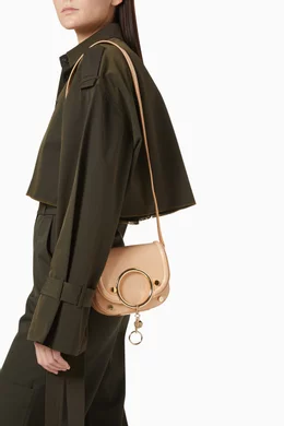 Buy See By Chloe Neutral Small Mara Crossbody Bag in Glossy Leather For Women Online Ounass Oman