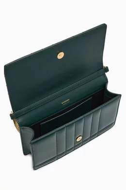 Buy Burberry Green Small Lola Clutch in Quilted Leather For Women Online Ounass Oman