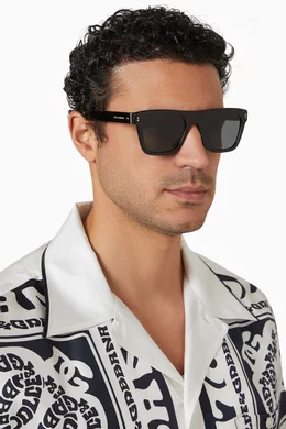 Buy Dolce Gabbana Black Domenico Sunglasses in Acetate For Men Online Ounass Oman