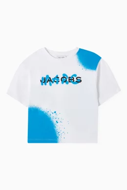 Buy MARC JACOBS White Logo-print T-shirt in Cotton For Boys Online