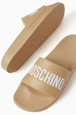 Mens moschino slides store