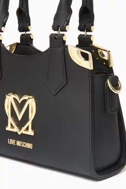 Buy Love Moschino Black Small Lady Foulard Top handle Bag Online for Women Ounass Oman