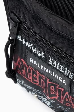 Balenciaga graffiti explorer pouch best sale