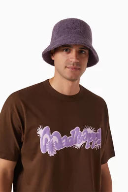 Buy Madhappy Purple Classics Bucket Hat in Brushed Llama For  display picture 2