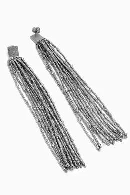 Paparazzi grey fringe earrings online