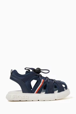 Buy Tommy Hilfiger Blue Logo Closed Top Sandals in Mesh For Boys Online Ounass Oman