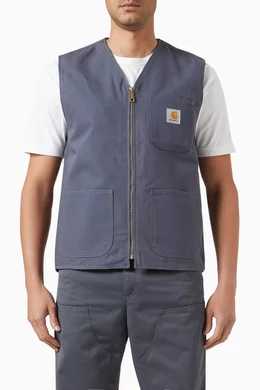 Buy Carhartt WIP Grey Arbor Vest in Organic Cotton-canvas For Men