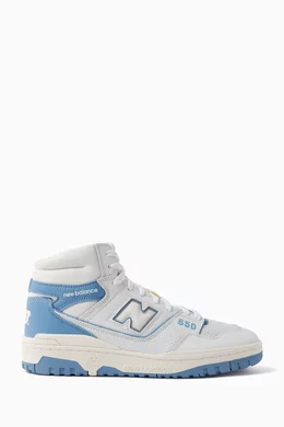 Buy New Balance Blue BB650 High top Sneakers in Leather For Men Online Ounass Oman